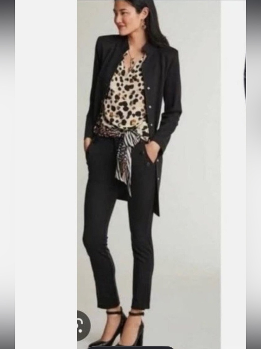 Cabi Maestro Set Black M/8 Longline Jacket and Sailor Slim Fit Pants #3903 #3922